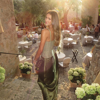 Elegant Spaghetti Strap Lace Skirt 2 Pieces Set