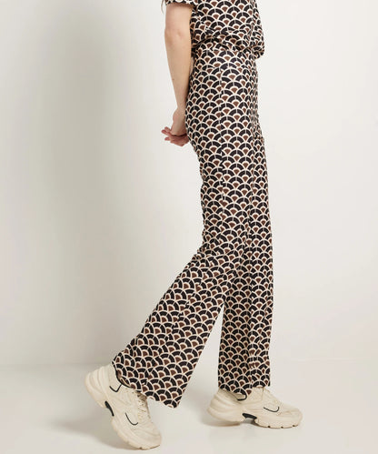 High Neck Printed Long Sleeve Top