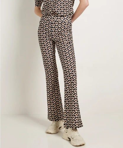 High Neck Printed Long Sleeve Top